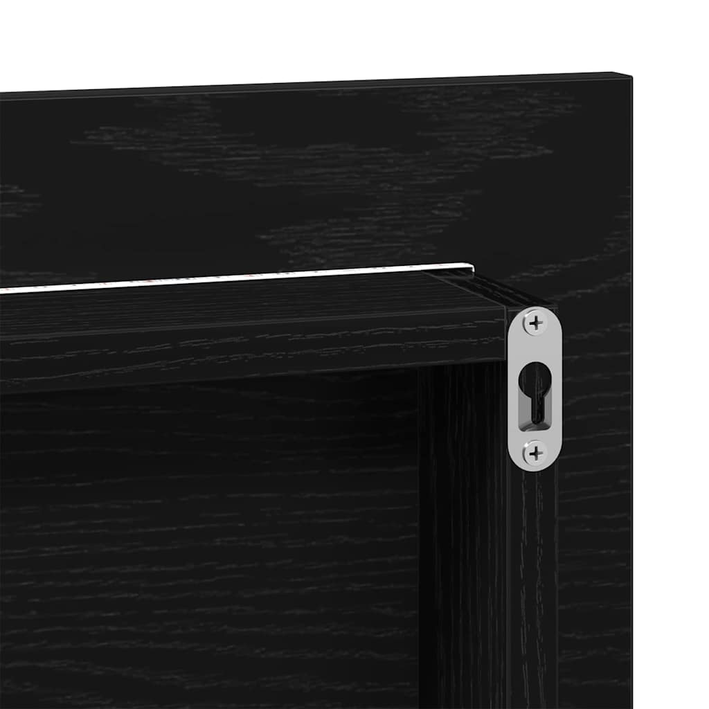 Specchio Rovere nero 80 x 37 cm Vetro e Legno Ingegnerizzato | homemem39