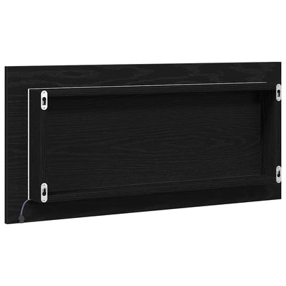 Specchio Rovere nero 80 x 37 cm Vetro e Legno Ingegnerizzato | homemem39