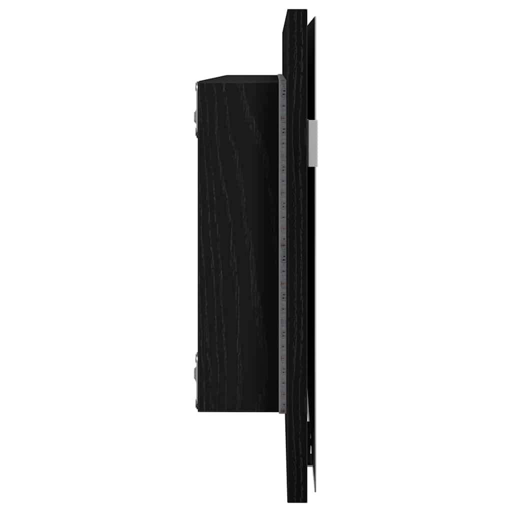 Specchio Rovere nero 80 x 37 cm Vetro e Legno Ingegnerizzato | homemem39