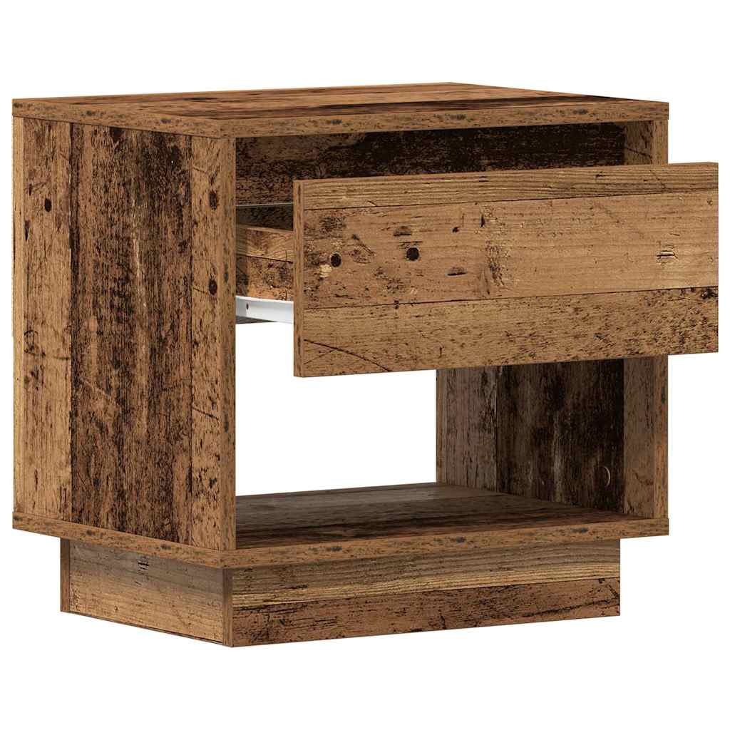 Comodino 2 pcs Legno vecchio 45 x 34 x 44 cm Legno multistrato | homemem39