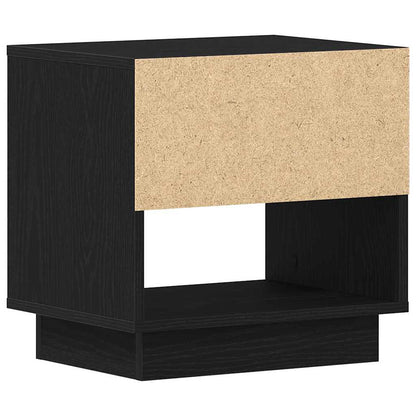 Comodino Rovere Nero 45 x 34 x 44 cm Legno multistrato | homemem39