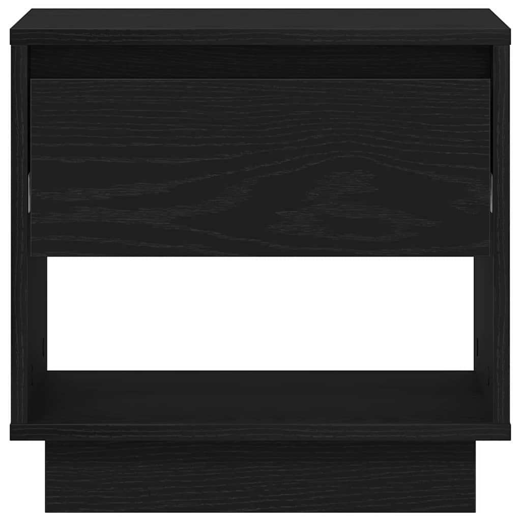 Comodino Rovere Nero 45 x 34 x 44 cm Legno multistrato | homemem39
