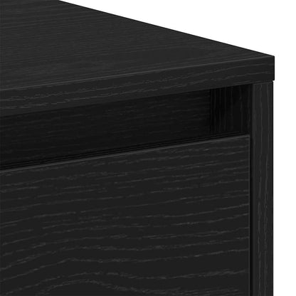 Comodino 2 pcs Rovere Nero 45 x 34 x 44 cm Legno multistrato | homemem39