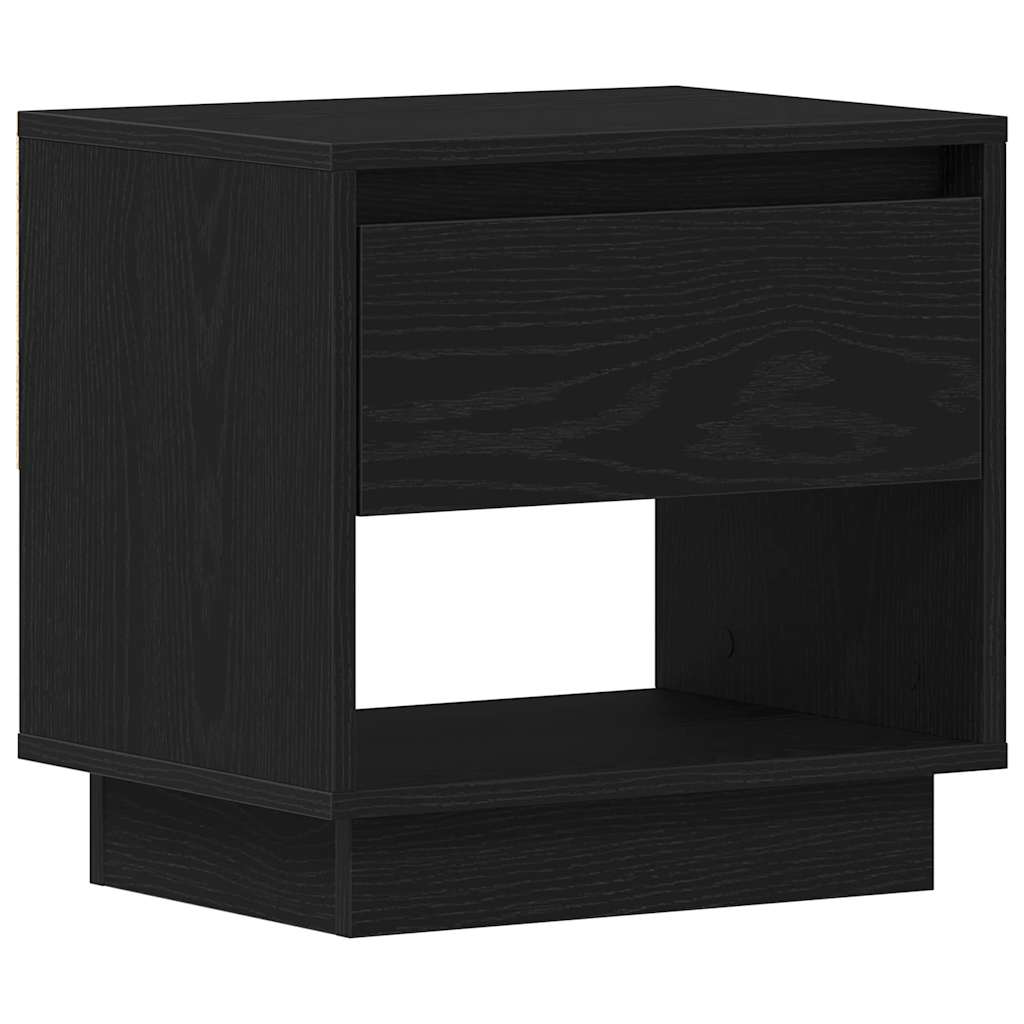 Comodino 2 pcs Rovere Nero 45 x 34 x 44 cm Legno multistrato | homemem39