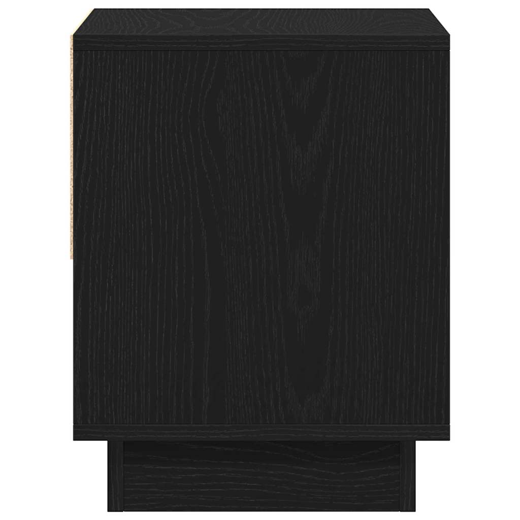 Comodino 2 pcs Rovere Nero 45 x 34 x 44 cm Legno multistrato | homemem39