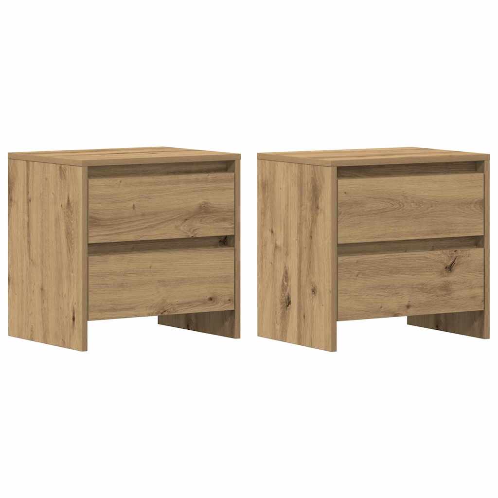 Armadio da Notte 2 pcs Rovere artigianale 45 x 34 x 44,5 cm | homemem39