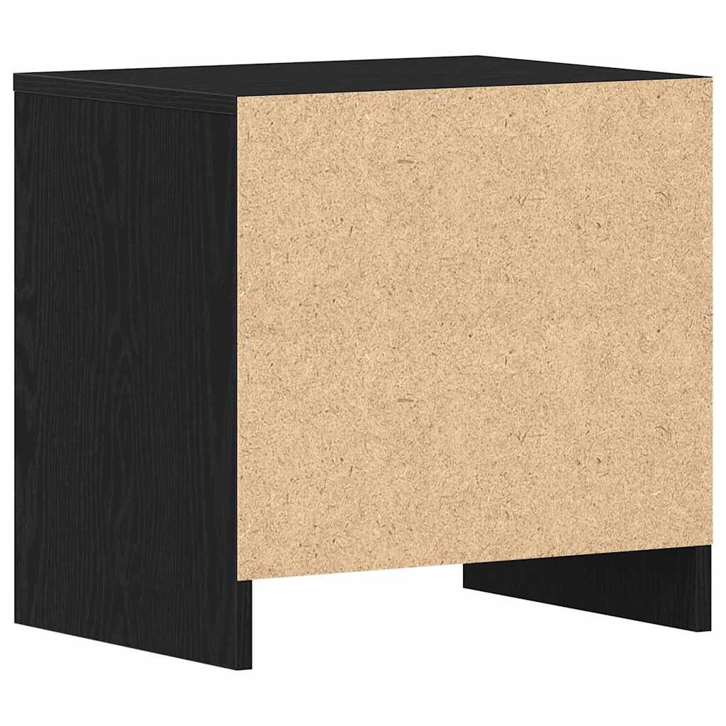 Armadio da Notte con cassetto Rovere Nero 45 x 34 x 44,5 cm | homemem39