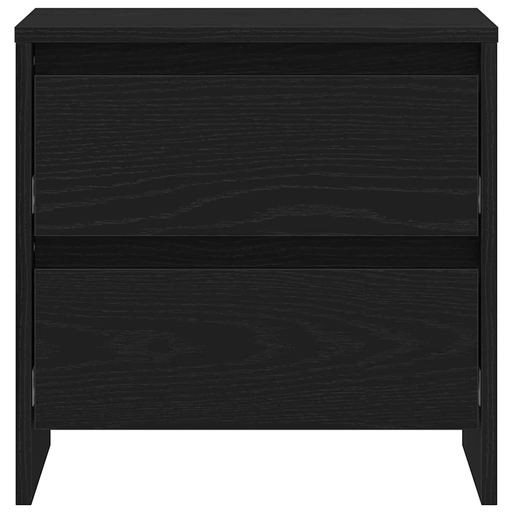 Armadio da Notte con cassetto Rovere Nero 45 x 34 x 44,5 cm | homemem39