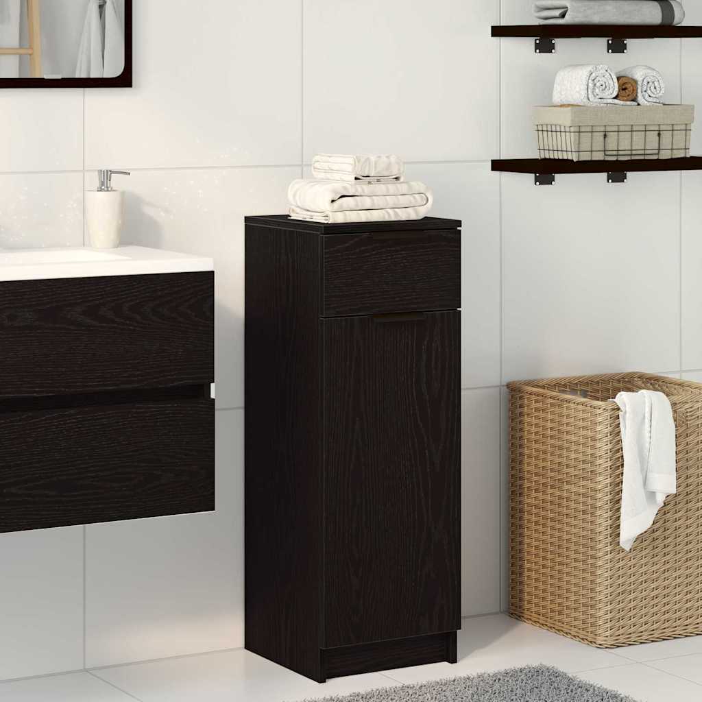 Mobile da Bagno Rovere nero 32 x 34 x 90 cm Legno multistrato