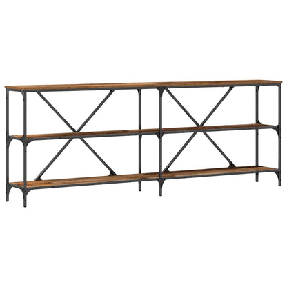 Tavolo consolle Marrone 200 x 30 x 75 cm Legno multistrato