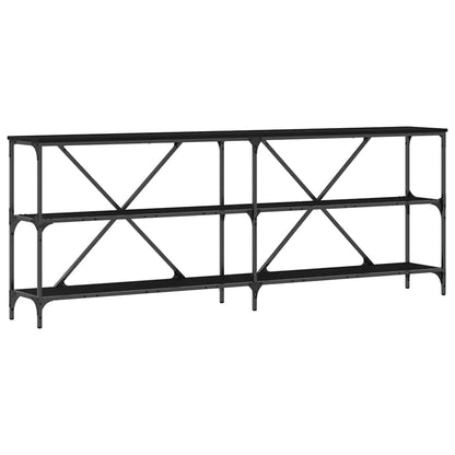 Tavolo consolle Nero 200 x 30 x 75 cm Legno multistrato
