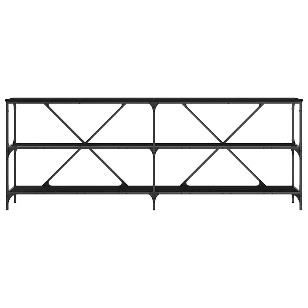 Tavolo consolle Nero 200 x 30 x 75 cm Legno multistrato