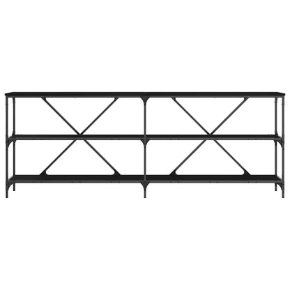 Tavolo consolle Nero 200 x 30 x 75 cm Legno multistrato