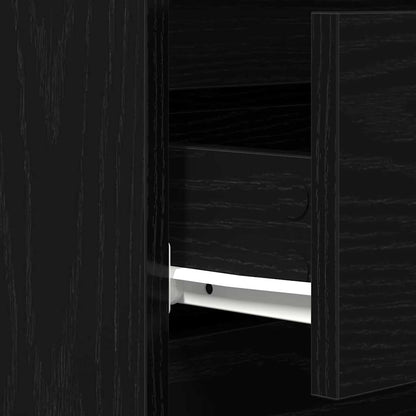 Credenza Rovere Nero 60 x 35 x 70 cm Legno ingegnerizzato