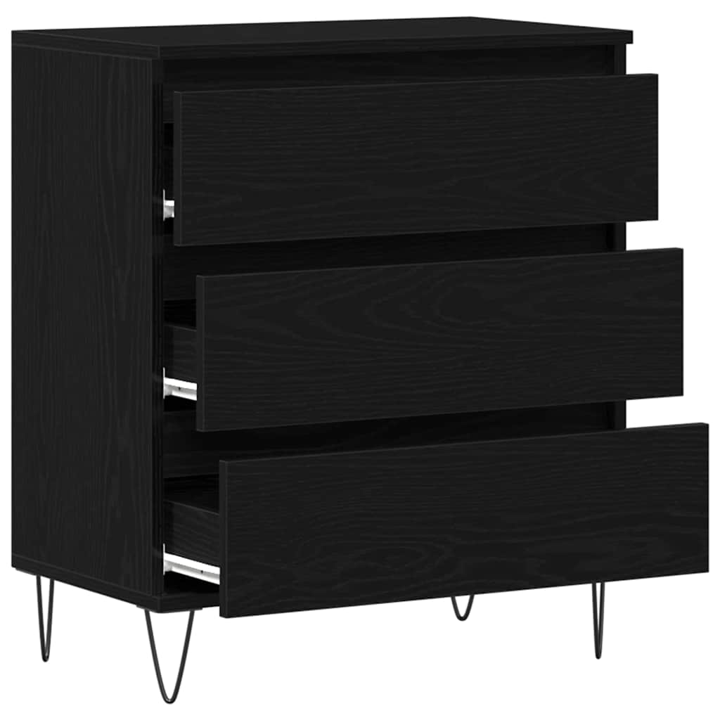 Credenza Rovere nero 60 x 35 x 70 cm Legno multistrato