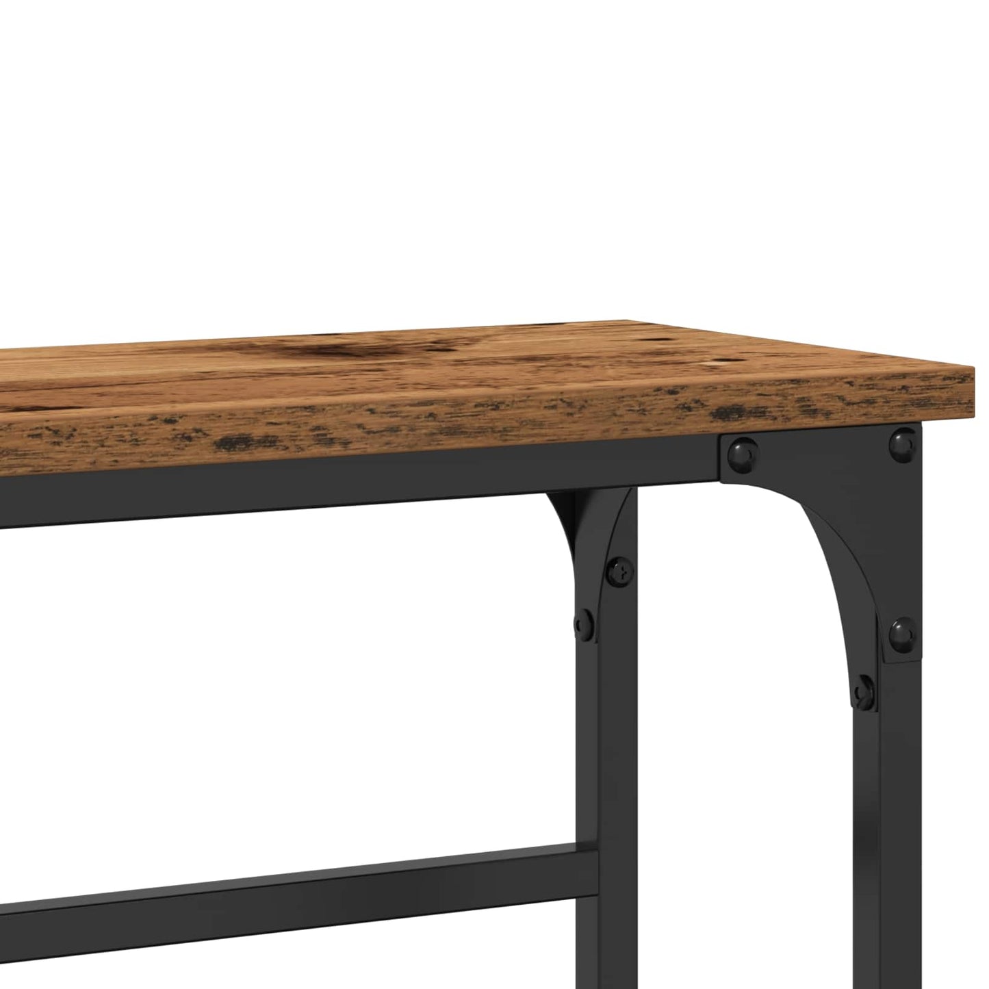 Tavolo consolle con lo scaffale Legno vecchio 75 x 19,5 x 75 cm | homemem39
