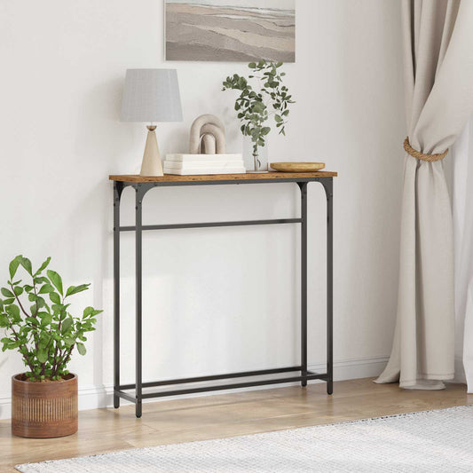 Tavolo consolle con lo scaffale Legno vecchio 75 x 19,5 x 75 cm | homemem39