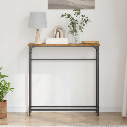 Tavolo consolle con lo scaffale Legno vecchio 75 x 19,5 x 75 cm | homemem39