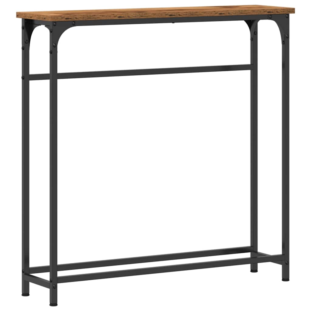 Tavolo Consolle con lo scaffale Legno vecchio 75 x 19.5 x 75 cm