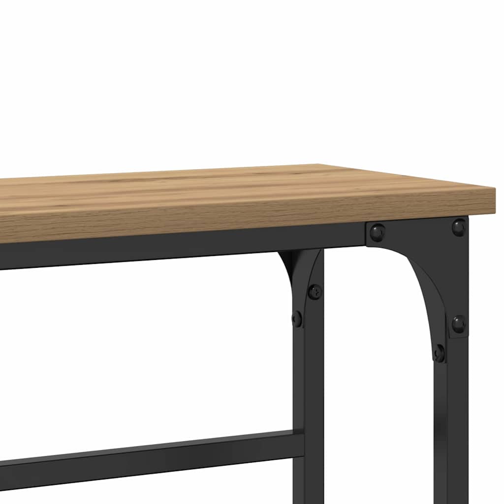 Tavolo Consolle rovere artigianale 75 x 19.5 x 75 cm