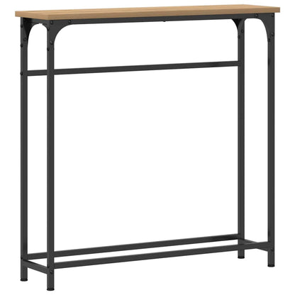 Tavolo Consolle rovere artigianale 75 x 19.5 x 75 cm
