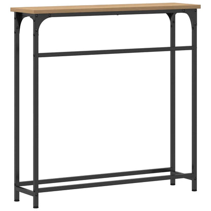 Tavolo Consolle rovere artigianale 75 x 19.5 x 75 cm