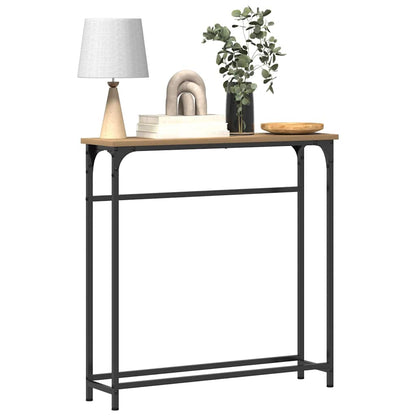 Tavolo Consolle rovere artigianale 75 x 19.5 x 75 cm