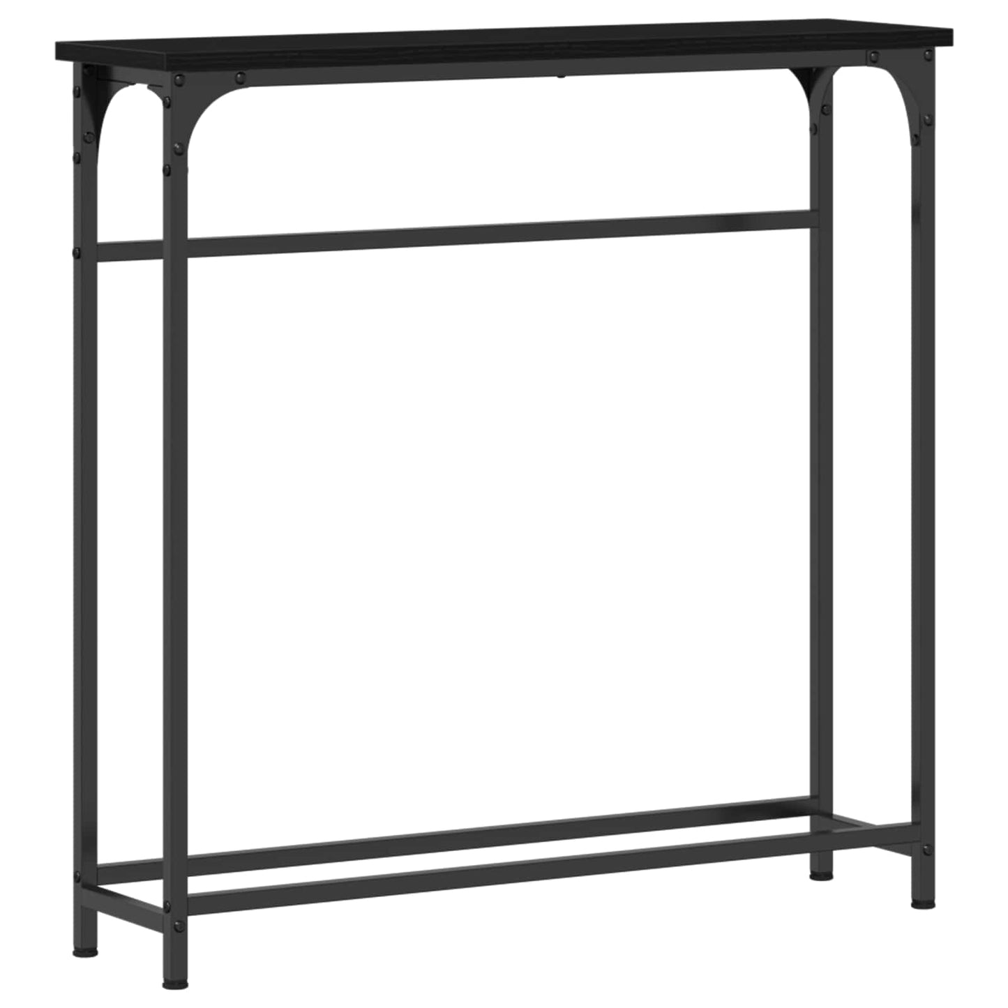 Tavolo consolle Rovere Nero 75 x 19,5 x 75 cm Legno multistrato | homemem39