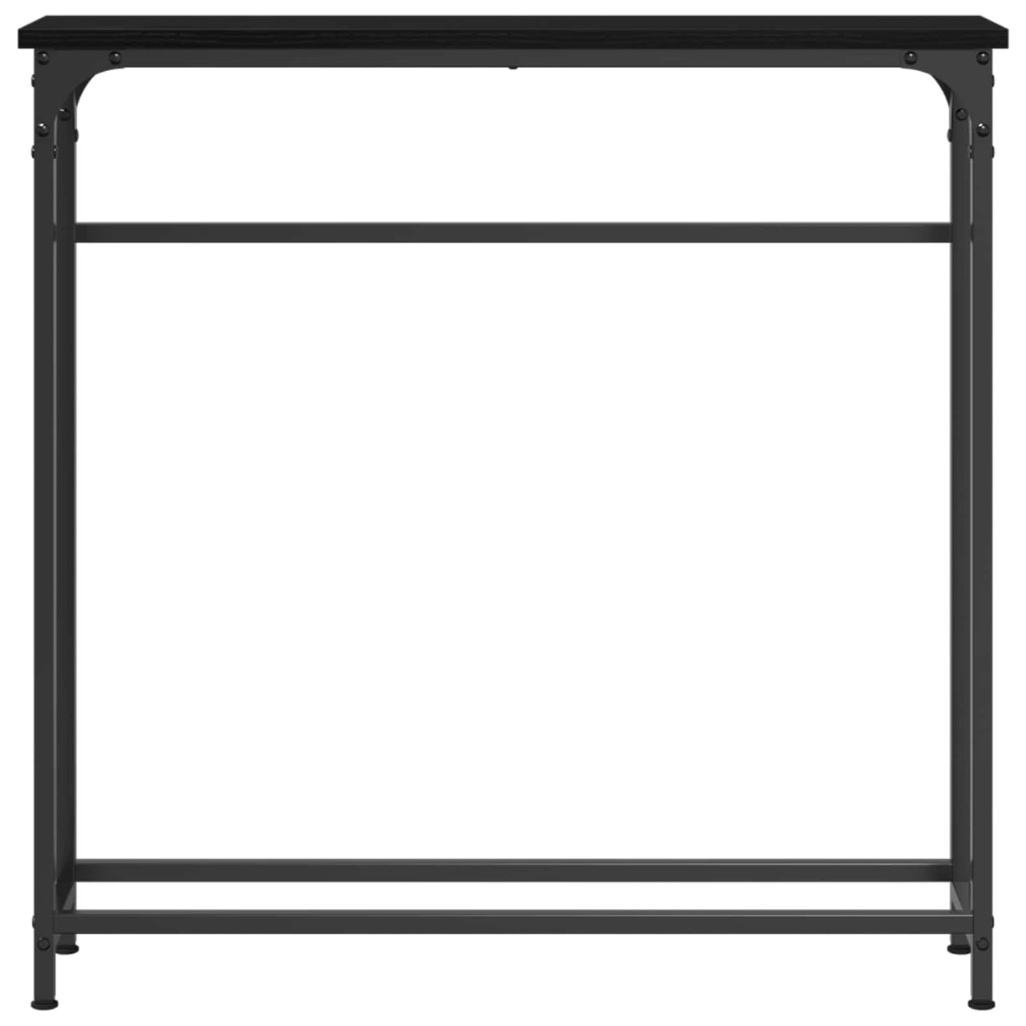 Tavolo consolle Rovere Nero 75 x 19,5 x 75 cm Legno multistrato | homemem39
