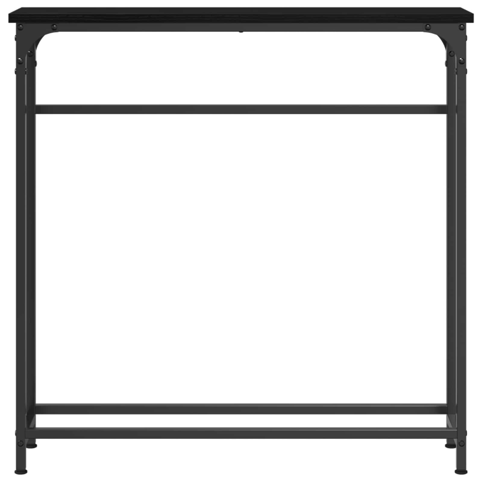 Tavolo consolle Rovere Nero 75 x 19,5 x 75 cm Legno multistrato | homemem39