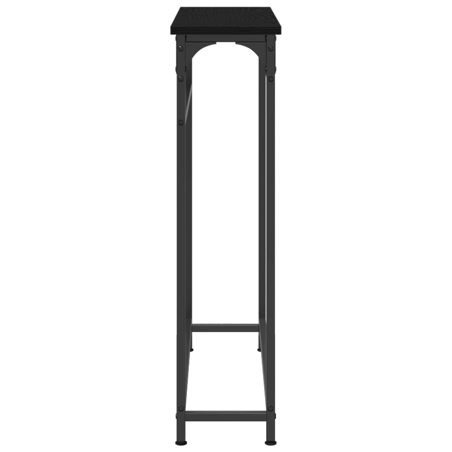 Tavolo consolle Rovere Nero 75 x 19,5 x 75 cm Legno multistrato | homemem39