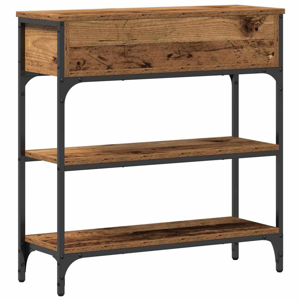 Tavolo Consolle con cassetto Legno vecchio 72,5 x 25 x 75 cm