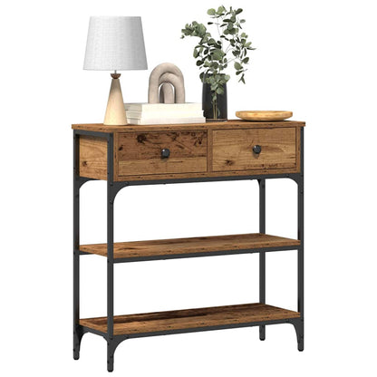 Tavolo Consolle con cassetto Legno vecchio 72,5 x 25 x 75 cm