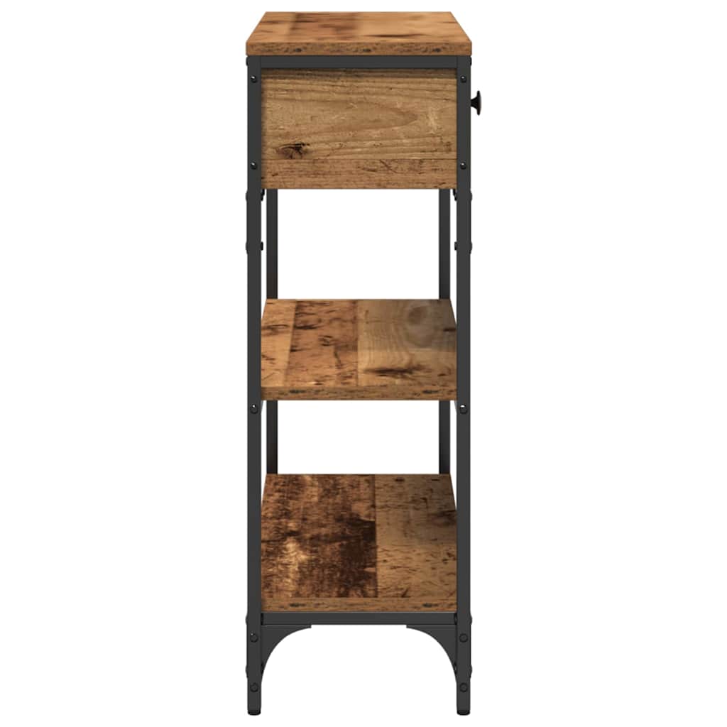 Tavolo Consolle con cassetto Legno vecchio 72,5 x 25 x 75 cm