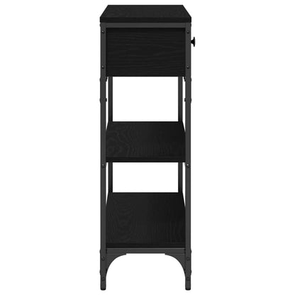 Tavolo consolle Rovere Nero 72.5 x 25 x 75 cm Legno multistrato | homemem39