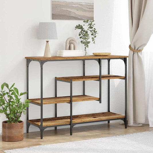 Tavolo Console con lo scaffale Legno vecchio 100 x 35 x 75 cm