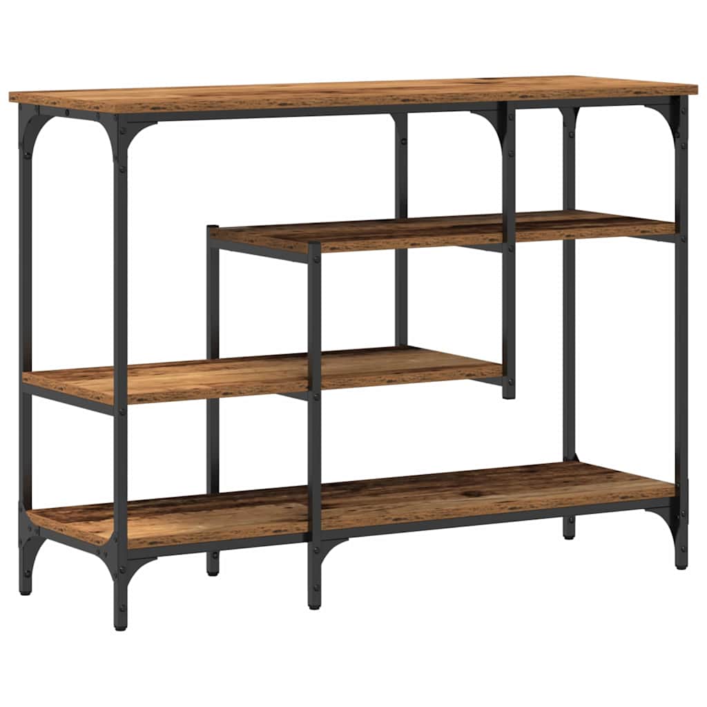Tavolo Console con lo scaffale Legno vecchio 100 x 35 x 75 cm