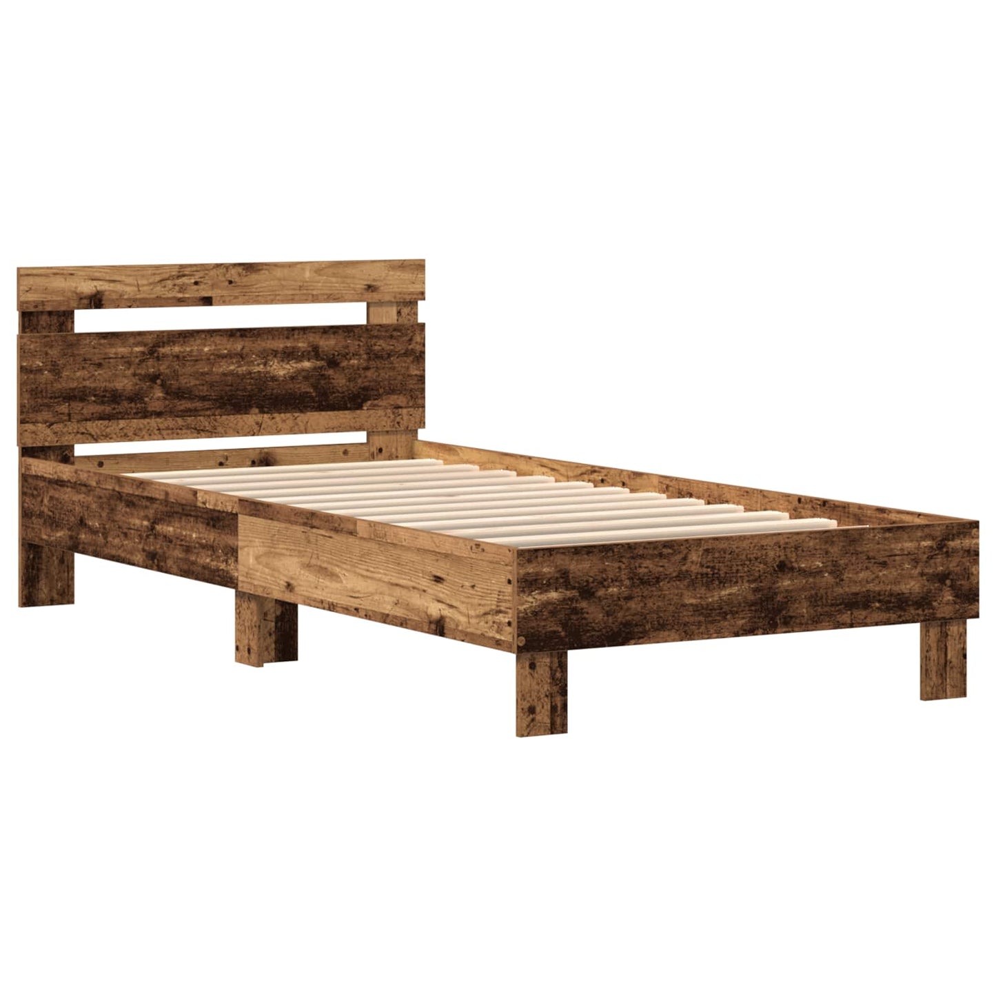 Struttura del letto con led Legno vecchio 100 x 200 cm | homemem39