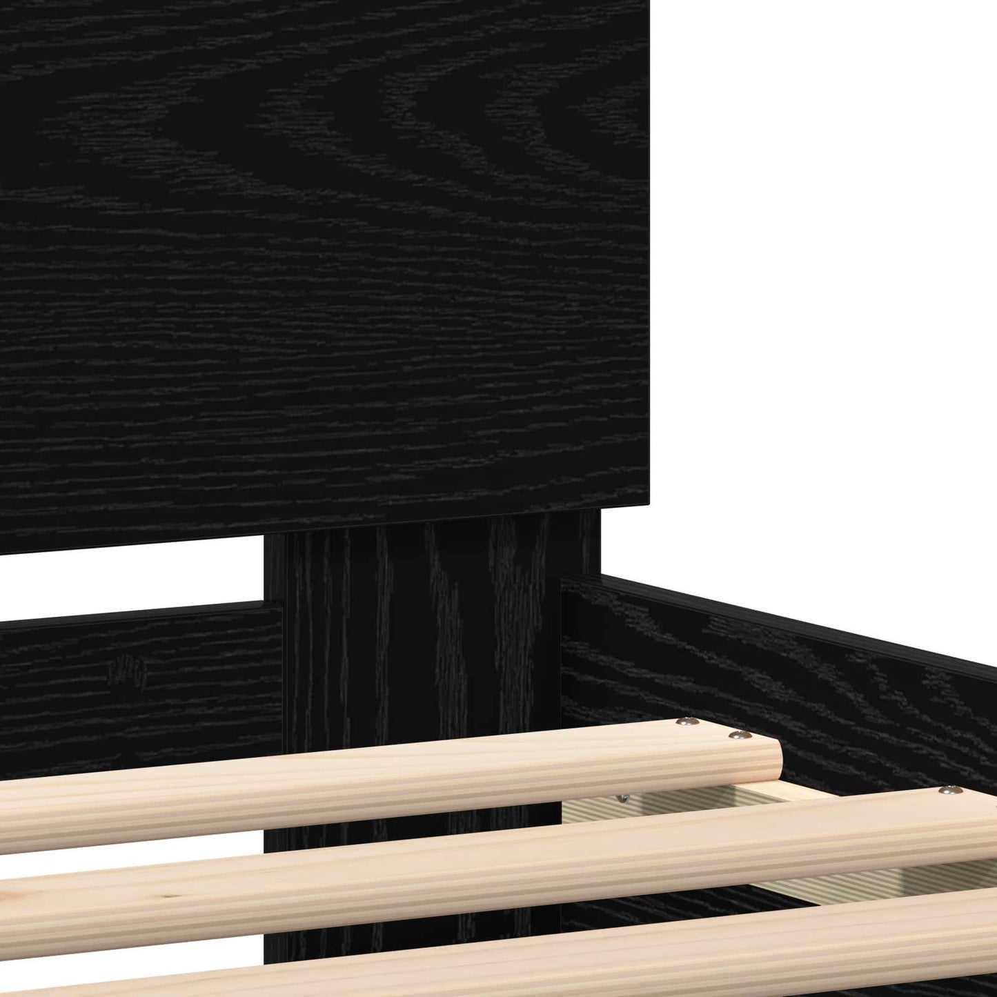 Struttura del letto Rovere Nero 100 x 200 cm Legno multistrato | homemem39