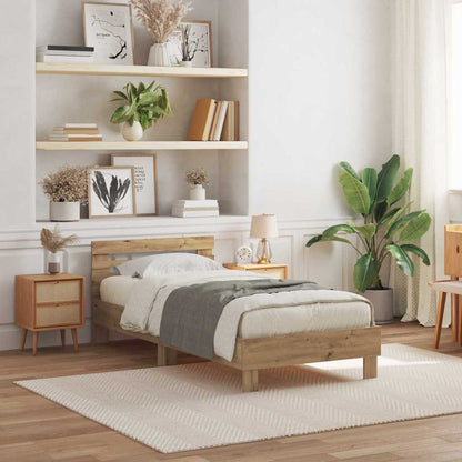 Struttura del letto rovere artigianale 90 x 190 cm