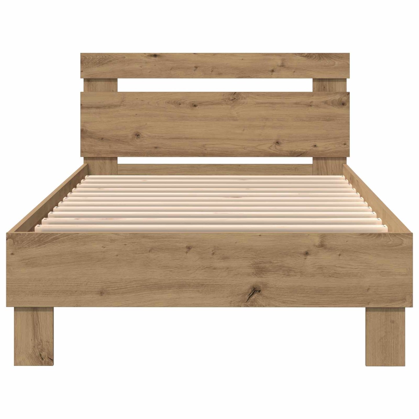 Struttura del letto con testiera Rovere artigianale 75 x 190 cm | homemem39