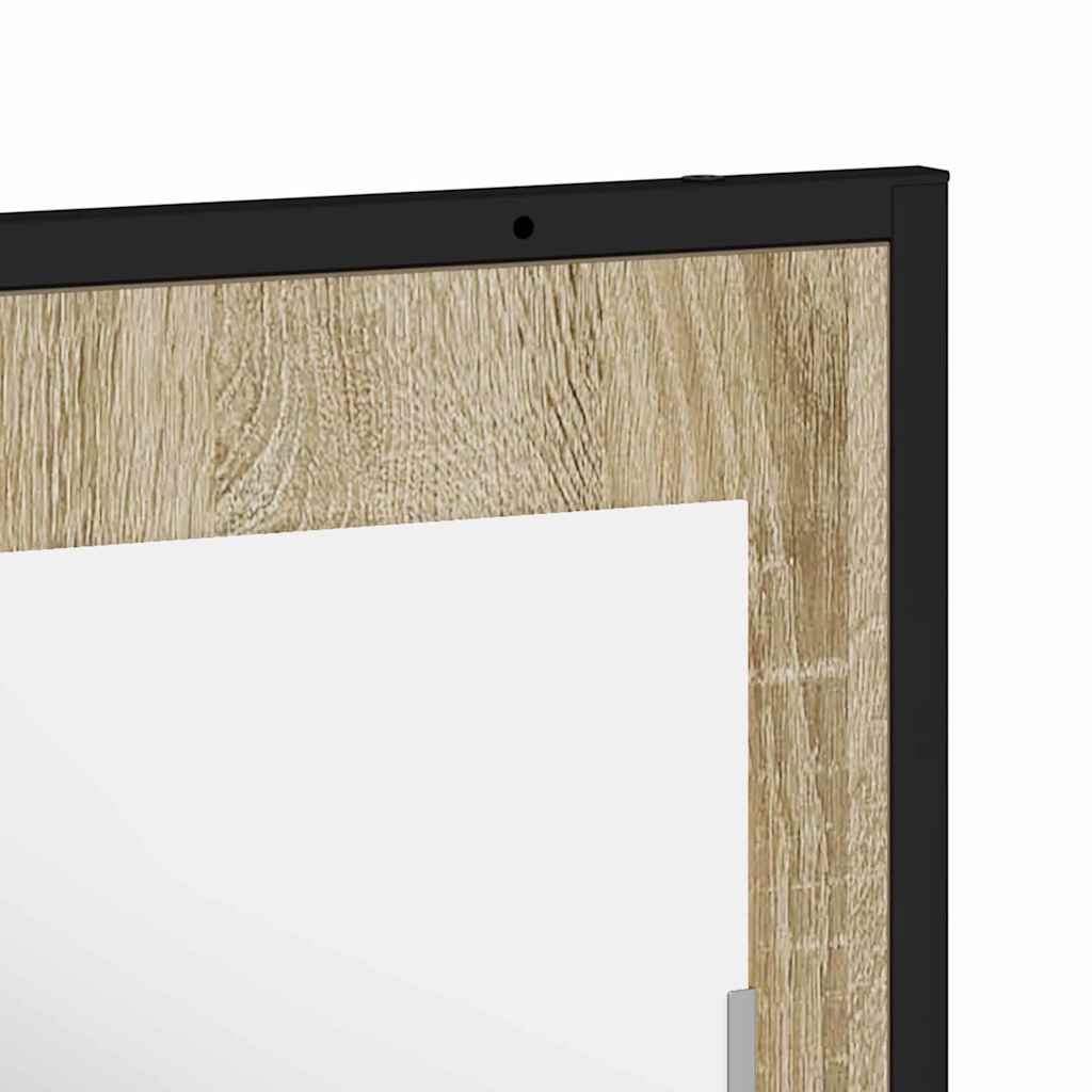 Specchio da bagno con lo scaffale Nero 50 x 12 x 60 cm | homemem39