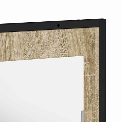 Specchio da bagno con lo scaffale Nero 50 x 12 x 60 cm | homemem39