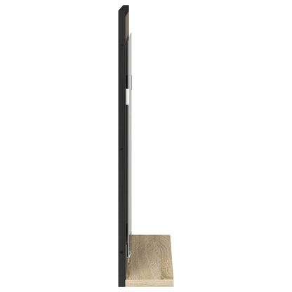 Specchio da bagno con lo scaffale Nero 50 x 12 x 60 cm | homemem39