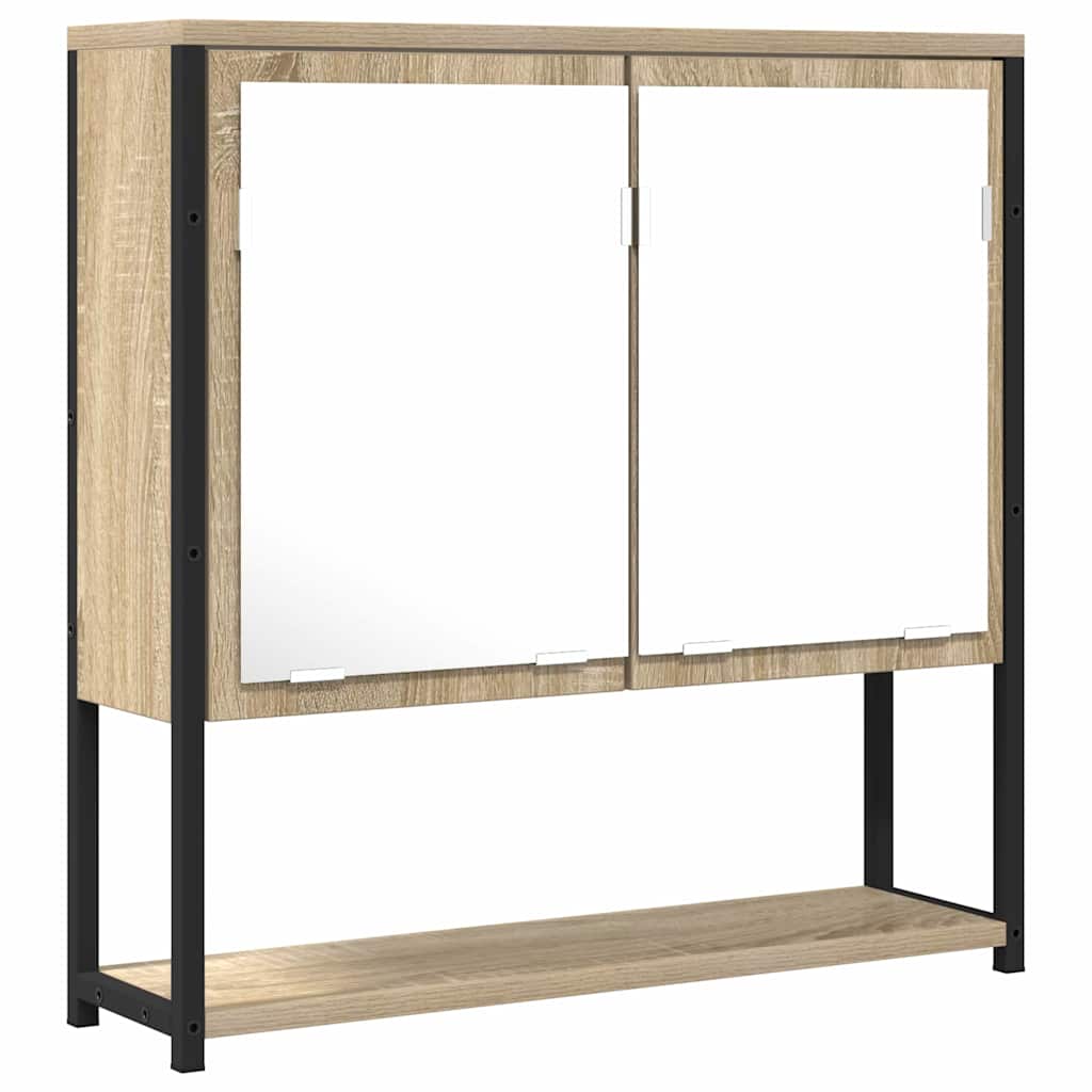 Specchio da bagno con lo scaffale Beige 60 x 16 x 60 cm | homemem39