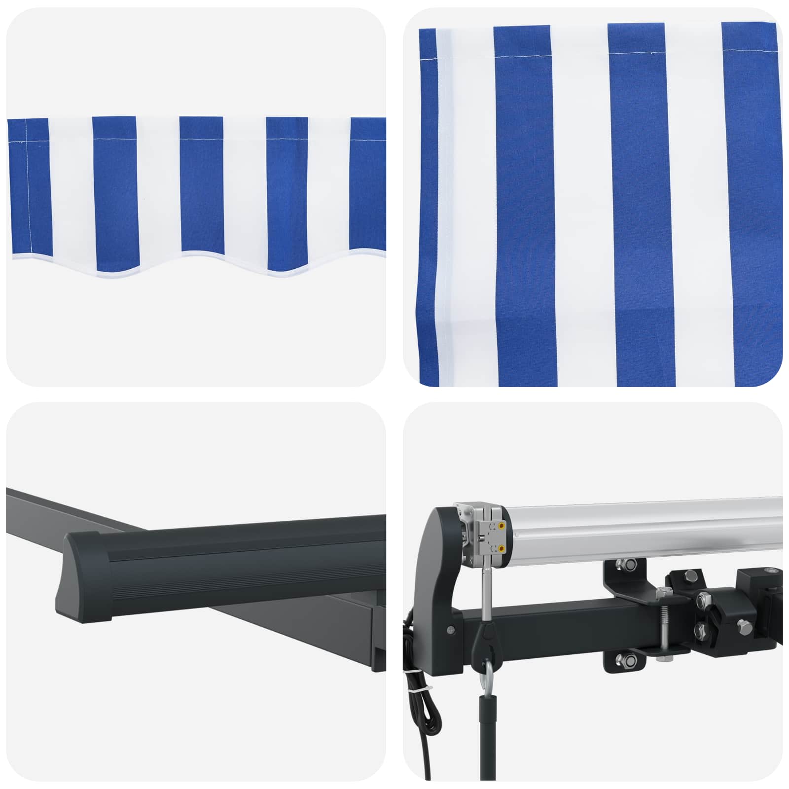 Tenda Retrattile Blu 250 x 200 cm Tessuto | homemem39