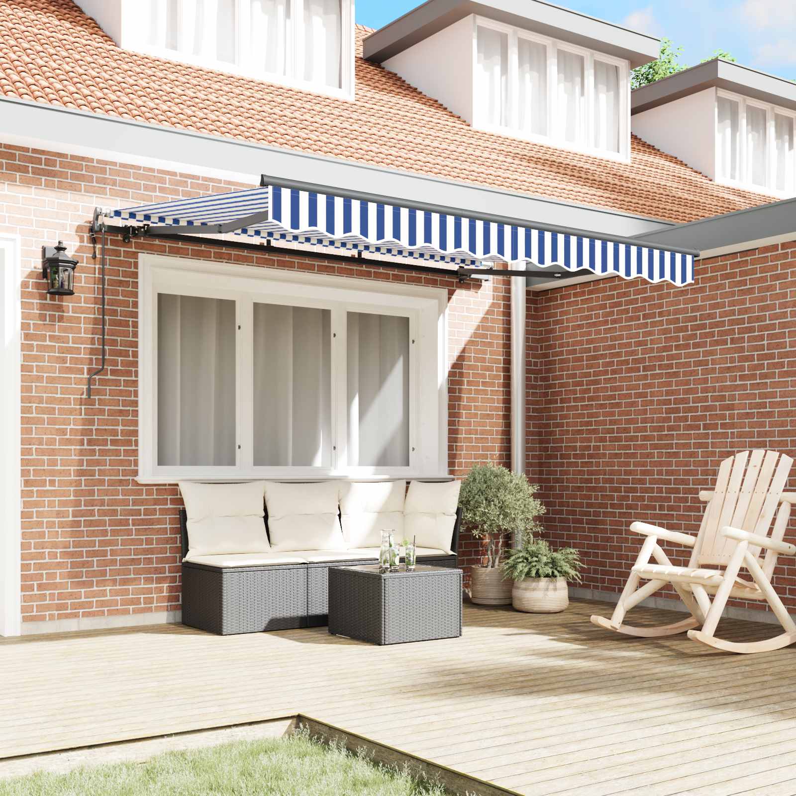 Tenda Retrattile Blu 250 x 200 cm Tessuto | homemem39