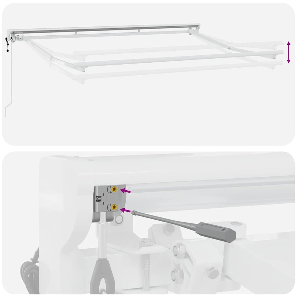 Struttura della tenda Giallo e Bianco 250 x 200 cm | homemem39
