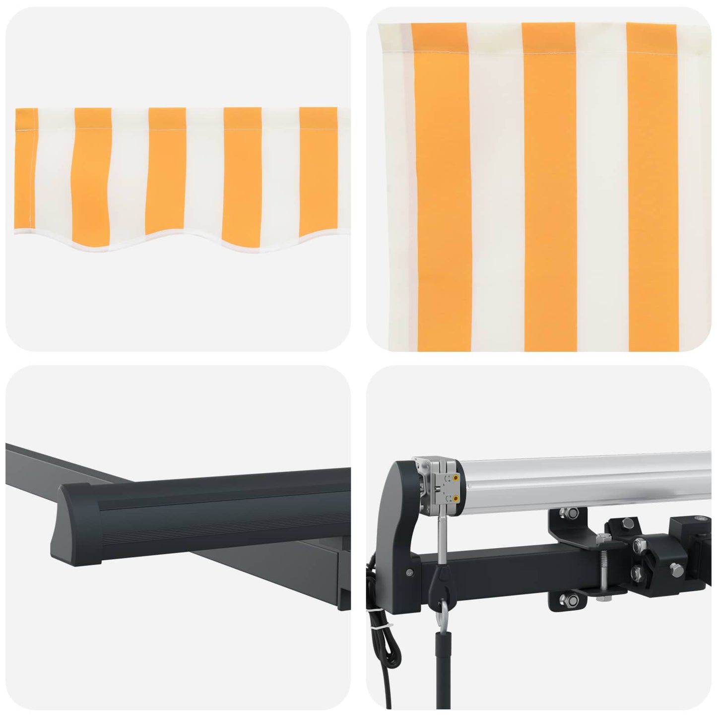 Tenda Retrattile Giallo 250 x 200 cm Tessuto | homemem39