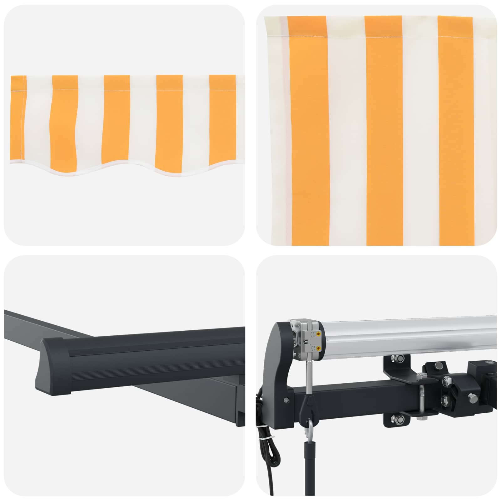 Tenda Retrattile Giallo 250 x 200 cm Tessuto | homemem39